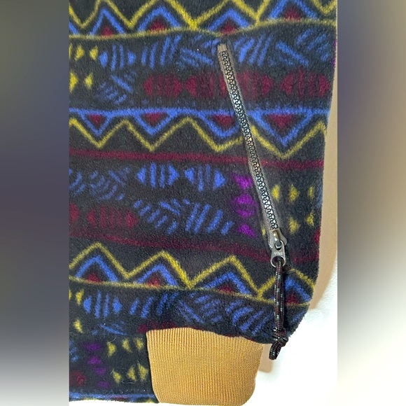 Vtg 90s COLUMBIA Reversible Fleece Vest Jacket Vaporwave Ski Aztec - Picture 4 of 11